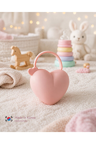 Tgm Baby Tutbi Box Heart Pacifier Box (Coral Pink)