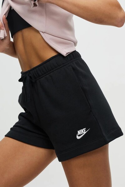 Nike Sportswear Essential Women's French Terry Shorts Siyah Pamuklu Siyah Şort