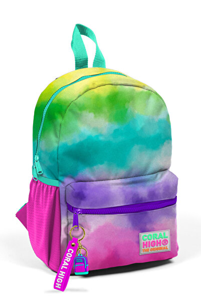 Coral High Minik Yuva Sırt Çantası Renkli Batik Desenli Iki Bölmeli 23539