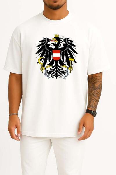 Bahriyeli Collection Oversized Austria Coat of Arms National Emblem Chest Pri...