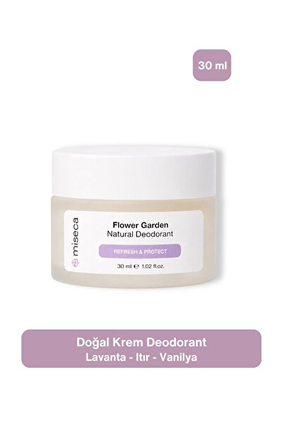 miseca Flower Garden Doğal Krem Deodorant 30 ml | Lavanta Itır Vanilya
