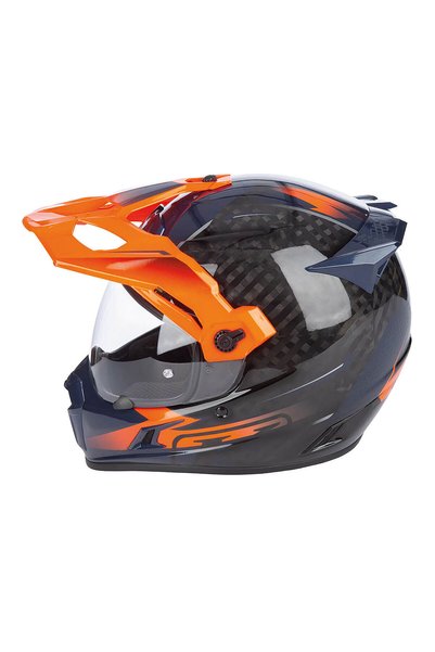 Klim Krios Pro Carbon Echo Adv Rally Motosiklet Kaskı Siyah Oranj