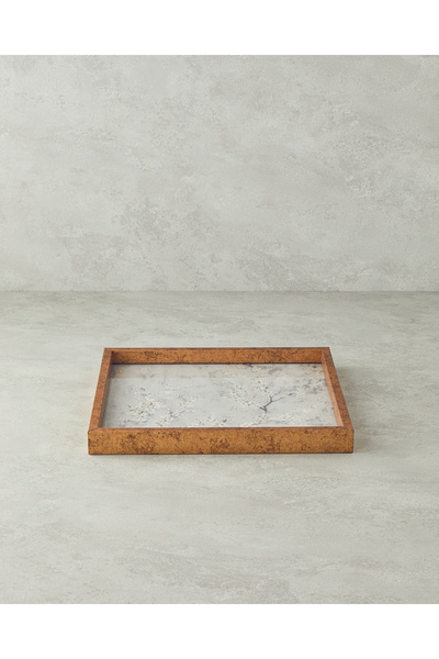 English Home Berilda Dekoratif Tepsi 33x33 cm Krem