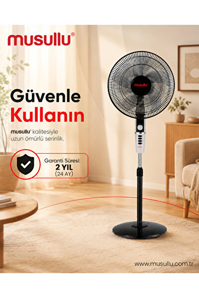 Musullu MSF-1626 Ayaklı Vantilatör