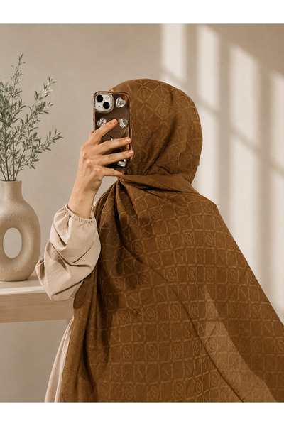 MODA İmannoor Tarzı Baklava Desen Şal Günlük ve Şık