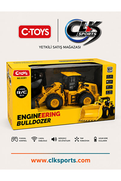 CToys Uzaktan Kumandalı Buldozer Ekskavatör - Kutu Ölçüsü: 44.5 Cm , 2.4g , 1...