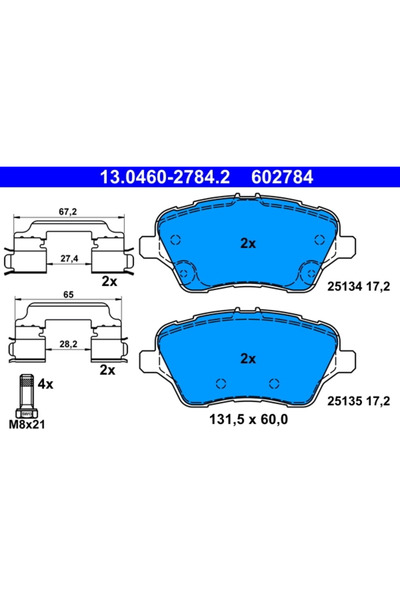 Ate Set Placute Frana Frana Disc Ford B-Max/Fiesta 6/Fiesta Limuzina 2008-2023