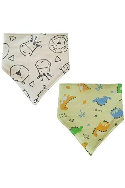 Baby Minik Triangle Scarf Combed Cotton Liquid Proof Drool and Feeding Bib 2 ...