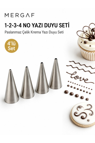 MERGAF Cream Piping and Cake Decorating Tips 2-Piece Whipped Cream Bag Set