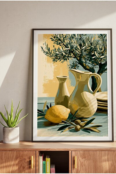 Wallnest Poster Fara Rama, Tablou Bucatarie Mediteranean, Lamai Ulei Masline