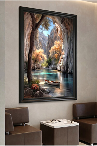 ARTAN GALLERY İtalyan Kadife Doğa Manzaralı Duvar Tablosu | Yağlı Boya Görünü...