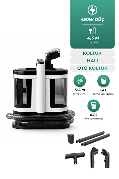 PiranTech V22C Koltuk ve Halı Yıkama Makinesi - Cam Temizleme Makinesi - Evci...