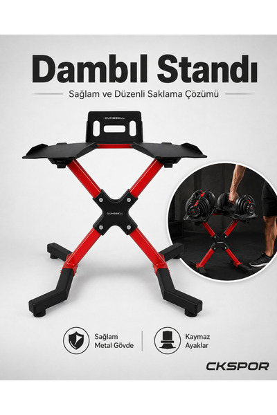 CKSpor Ayarlanabilir Dambıl Standı Tablet Standlı Dambıl Seti Standı