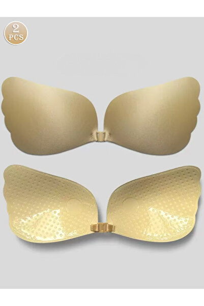 jackze 2-pack angel wing apricot and black bra pads, gathering and lifting to...