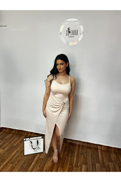 Sienna Fashion Simple elegant beige dress