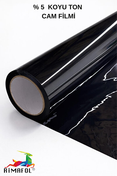 RİMAFOL 5% Dark Tone Black Home-Office-Balcony -Car Window Film 152 cm X 2 Me...