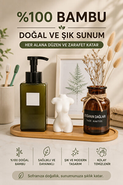 KaiHome Doğal Ahşap Büyük Yağdanlık Ve Sunum Altlığı