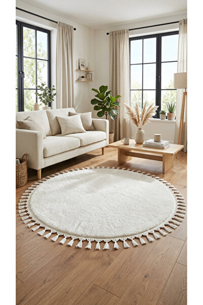SARAZ HALI Comfort Peluş Puffy Lux Beyaz