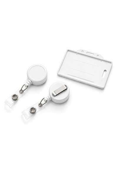 excarpin Personnel Yoyo Card Holder Card Holder and Card Container White