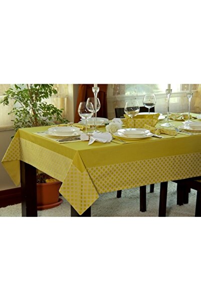Romans Table Cloth Plain Rome 160X350 cm Mustard