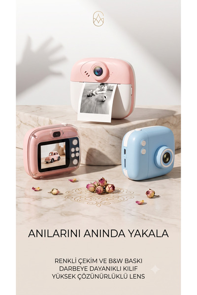 HMO Store Anında baskılı fotoğraf makinesi- dijital ekranlı Özel Tasarım Şipş...