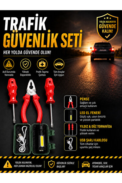 PADRİ Trafik Seti Araç içi acil güvenlik durum seti