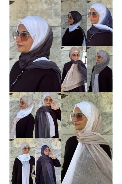 ALDAIYR Double Color Flamed Shawl Digital Degraded