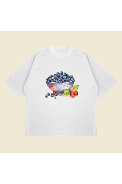 Tarzsokak Borovnica Vintage Štampano Oversize kroj Unisex Pamuk paketa, prozr...