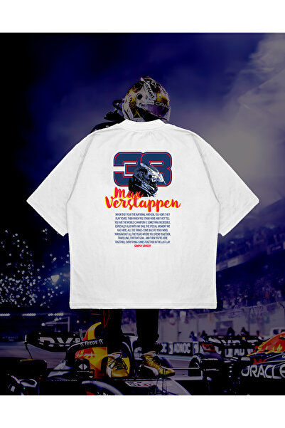 Tarzsokak Maks Verstappen Štampano Oversize kroj Unisex Pamuk lu Prozračna de...