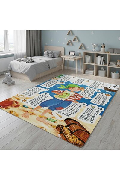 Carpettex Çocuklar İçin Eğitici Çarpım Tablosu Halısı 1–10 – Oyunla Matematik...