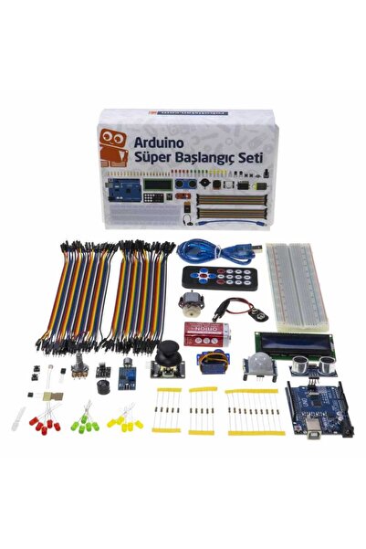 Robotistan Arduino ile Uyumlu Süper Başlangıç Seti Uno Rev3 (E-Kitap Hediyeli ve Videolu)