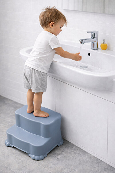 Anti-Slip Kids Stool - Double Step Bathroom Sink Stair Riser Baby Step