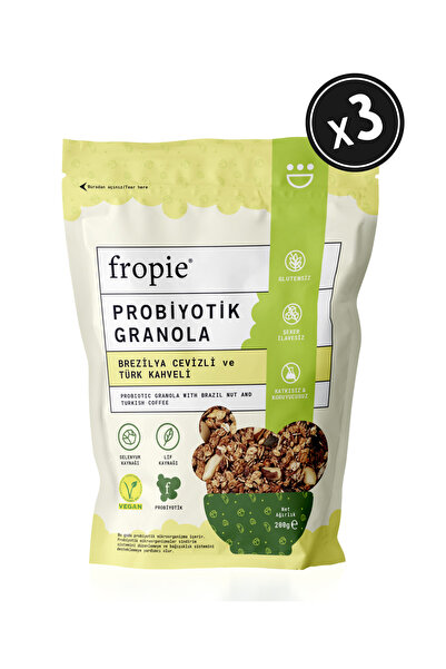 FROPİE Probiyotik Granola - Brezilya Cevizi & Kahve 200 gr x 3 Adet