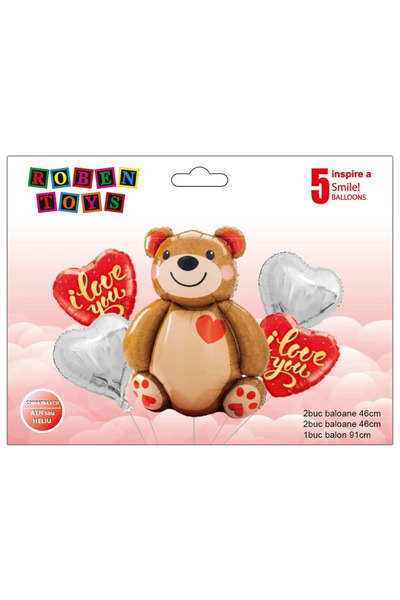 Robentoys Set Baloane folie aluminiu, Ursulet