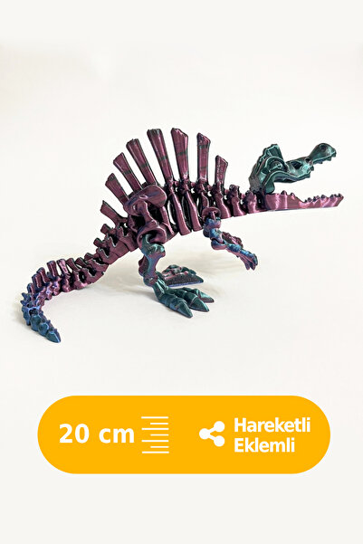 Artimon 3D Store Hareketli Spinosaurus 3D İskelet Dinozor Parlak Renk | Oyunc...