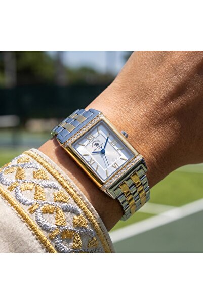 Santa Barbara Polo & Racquet Club ساعة نسائية فريدة من نوعها مصنوعة من الفولا...