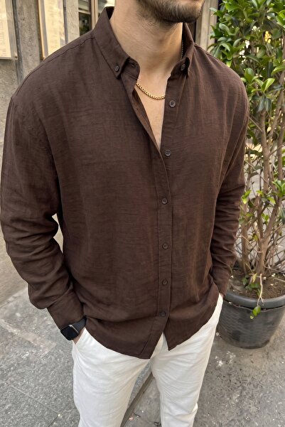 Livio Ferri Napas Men's Oversize Linen Look Shirt