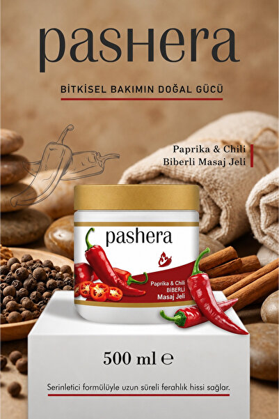 PASHERA Paprika & Chili Biber Özlü Mentollü Masaj Jeli 500 ml