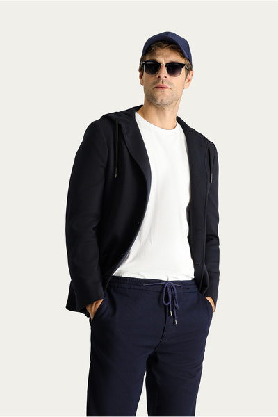 Kiğılı 7 Drop Super Slim Fit Extra Slim Fit Hooded Sports Knitted Jacket