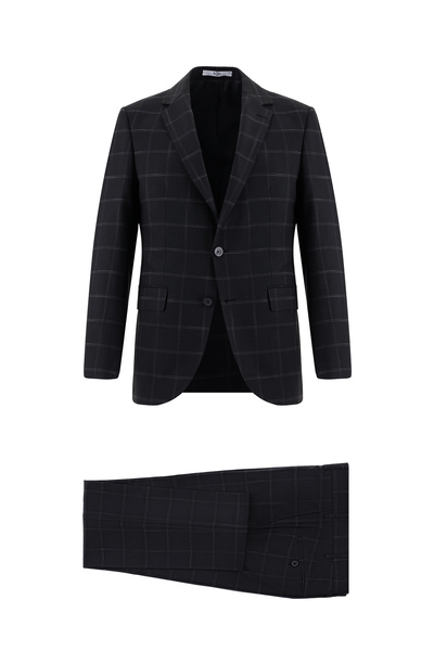 Kiğılı 7 Drop Slim Fit Slim Fit Plaid Suit