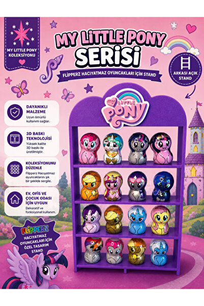 SG Studio My Little Pony Temalı Flipperz Hacıyatmaz Oyuncakları Özel Standı A...