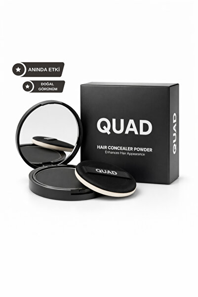 QUAD Unisex Black Hair & Beard Powder Concealer Volumizing Powder – Natural T...