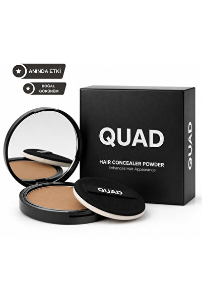 QUAD Unisex Light Brown/Light Auburn Hair & Beard Powder Concealer Volumizing...