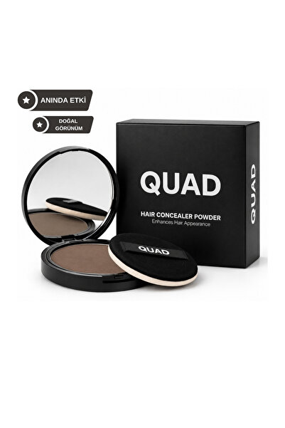 QUAD Unisex Brown Hair & Beard Powder Concealer Volumizing Powder – Natural T...