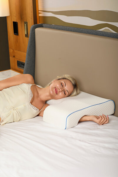 Simple. The Pillow Çift Kişilik Özel Kol Destekli Visco Ortopedik Uyku Yastığı 65*49*31*12 Cm