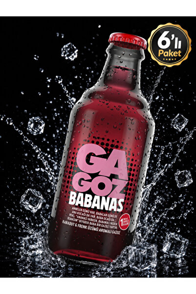 GA GOZ 250ML x 6'lı Paket - Babanas Karadut & Frenk Üzümü Aromalı Gazoz