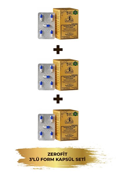 Zerofit 3 Paket Sandaloz Ekstrat Form Kapsül 30adet