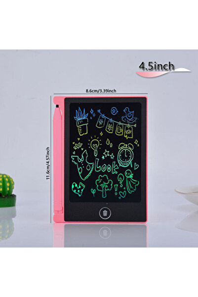 Choice1 لوح كتابة رقمي محمول بشاشة LCD مقاس 4.5 بوصة باللون الوردي، تصميم خفي...