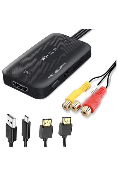 Choice D RCA Cable Video Adapter 1080P Converter RCA to HDMI Cable HD Link Ca...