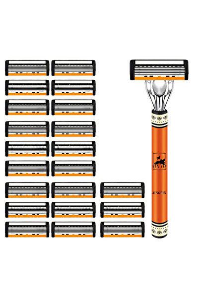 Choice5 1handle 21 blades 6-Layer Razor Blade, Men's Stainless Steel Blade, C...